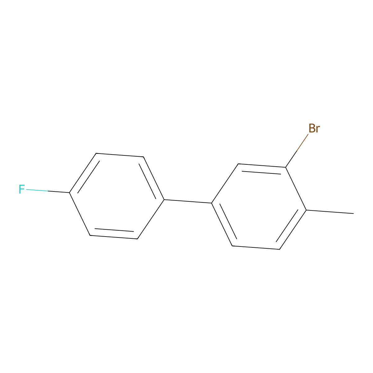 1-Bromo-5-(4-fluorophenyl)-2-methylbenzene molecular structure, CAS 2145093-89-4