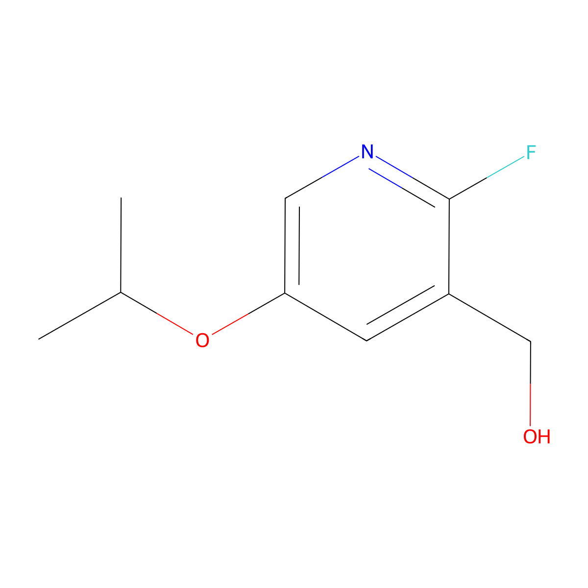 (2-Fluoro-5-isopropoxypyridin-3-yl)methanol molecular structure, CAS 2145093-91-8