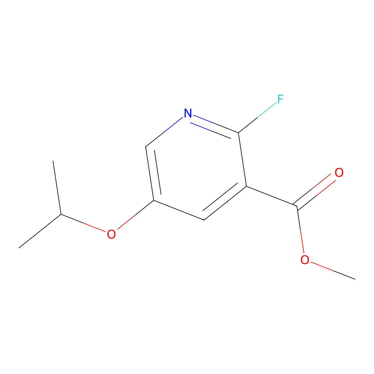 Methyl 2-fluoro-5-isopropoxynicotinate molecular structure, CAS 2145093-93-0
