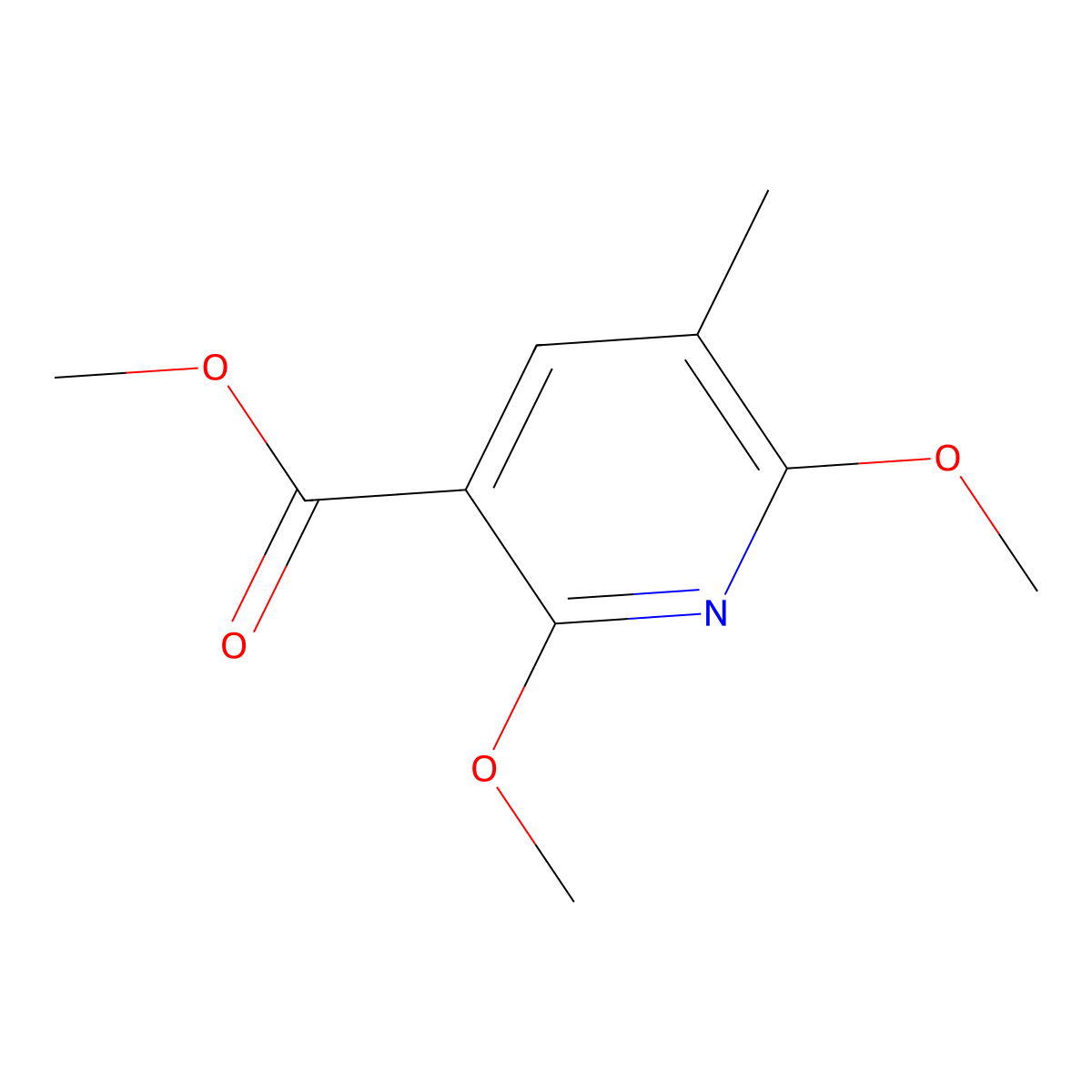 Methyl 2,6-dimethoxy-5-methylpyridine-3-carboxylate molecular structure, CAS 2145093-94-1