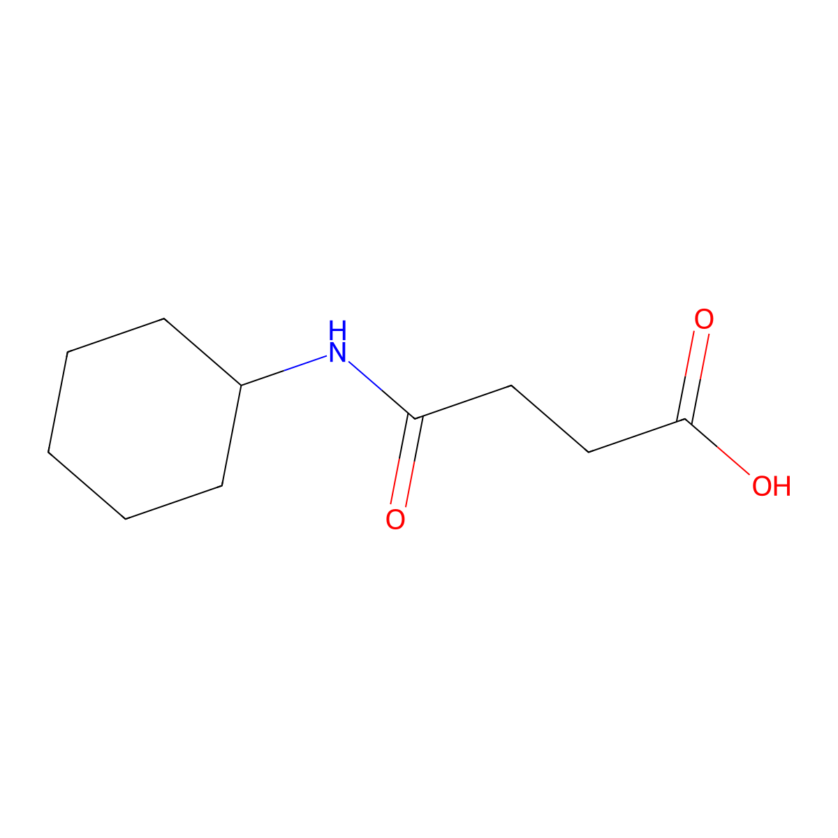 N-Cyclohexyl-succinamic acid molecular structure, CAS 21451-32-1