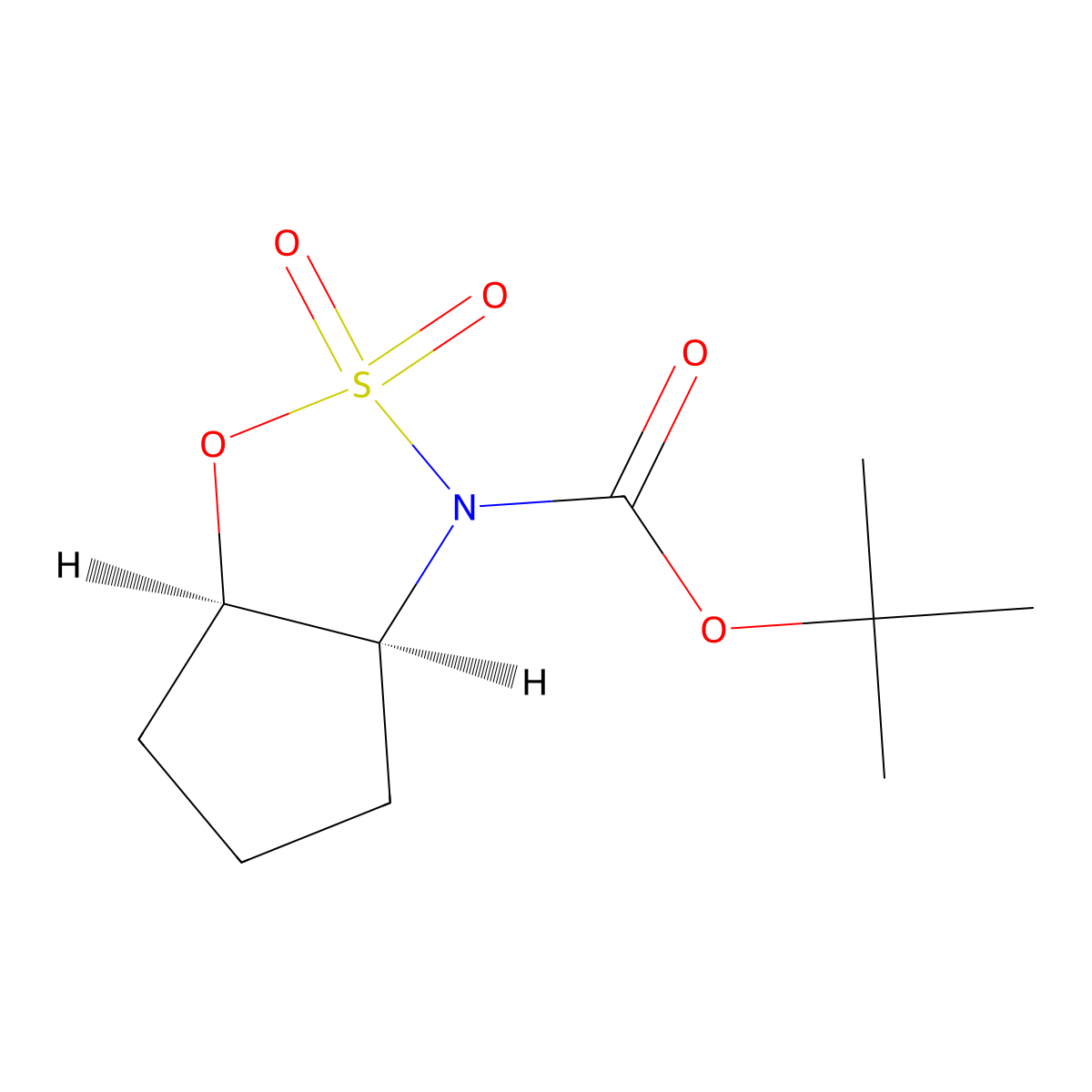 tert-butyl (3aS,6aR)-2,2-dioxo-4,5,6,6a-tetrahydro-3aH-cyclopenta[d]oxathiazole-3-carboxylate molecular structure, CAS 2145122-45-6