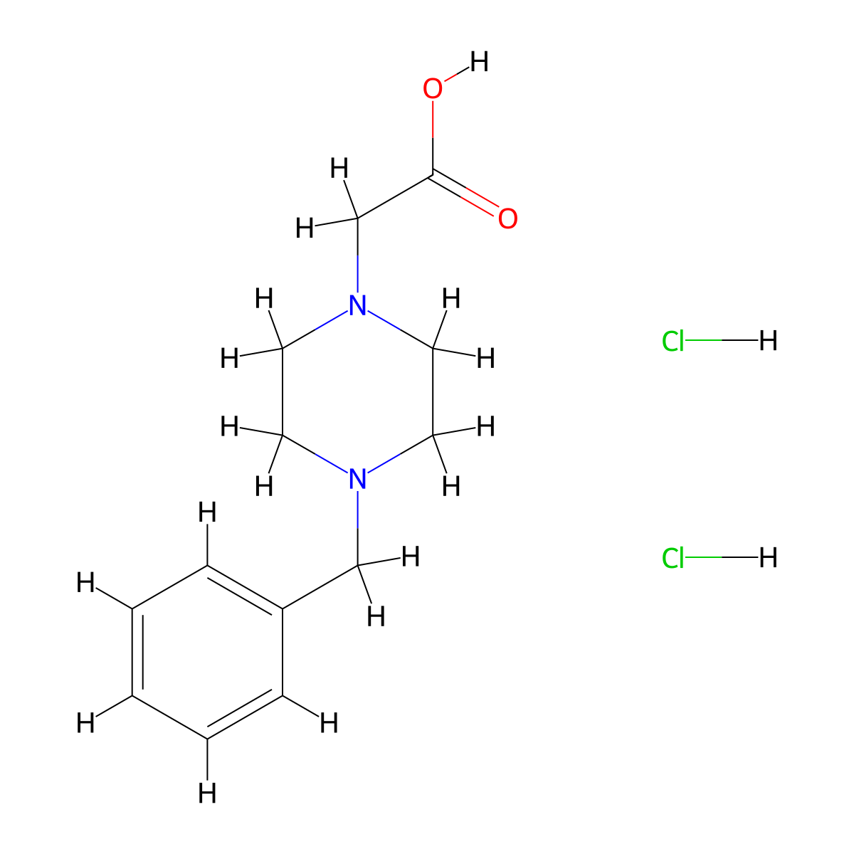 2-(4-Benzylpiperazin-1-yl)acetic acid dihydrochloride molecular structure, CAS 214535-51-0