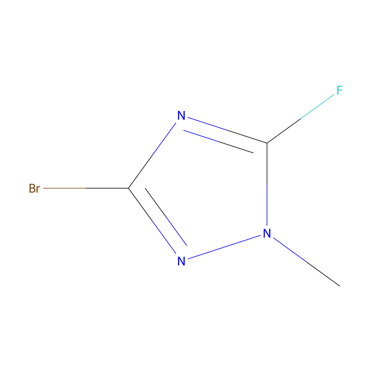 1H-1,2,4-Triazole, 3-bromo-5-fluoro-1-methyl- molecular structure, CAS 214540-44-0