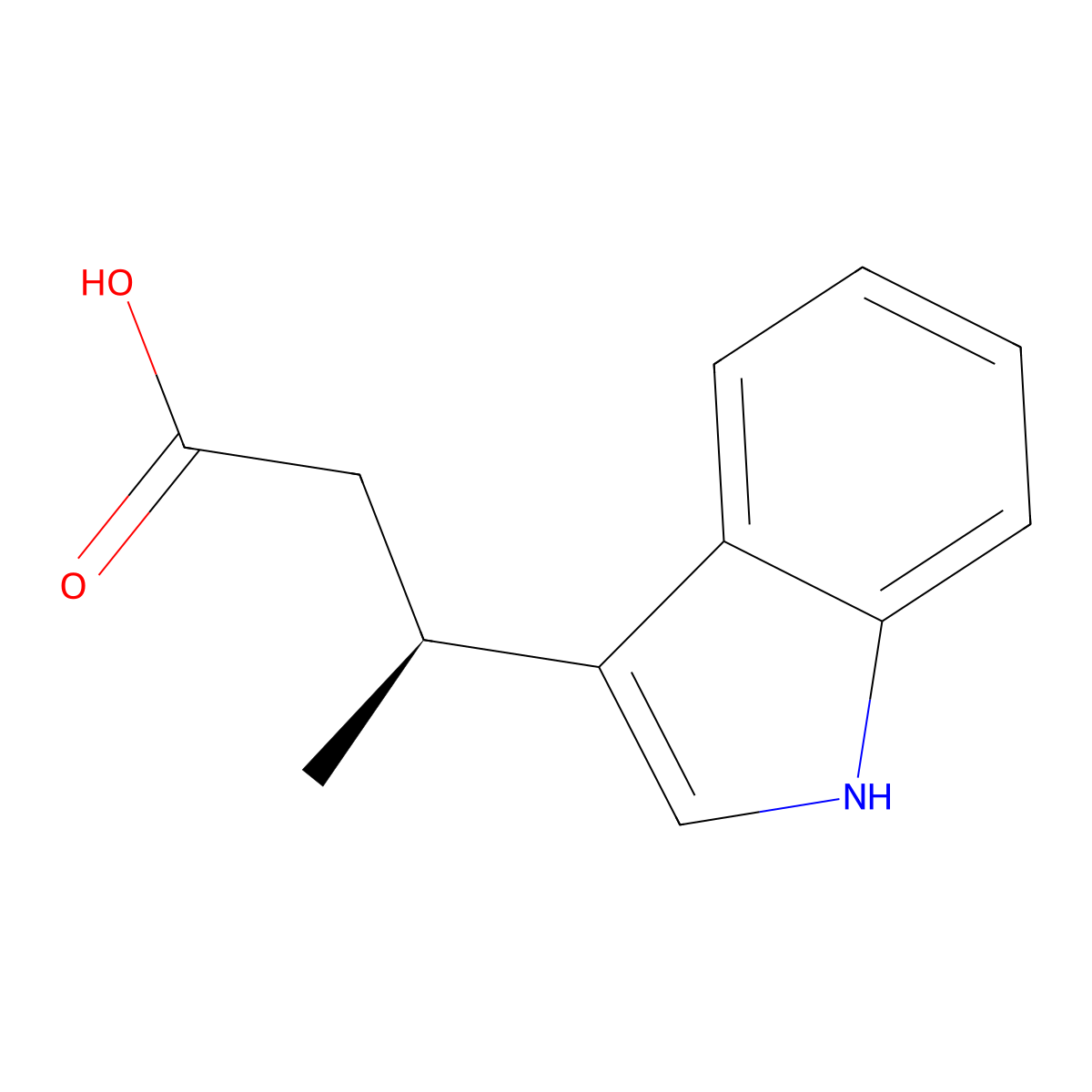 (3S)-3-(1H-indol-3-yl)butanoic acid molecular structure, CAS 214541-53-4