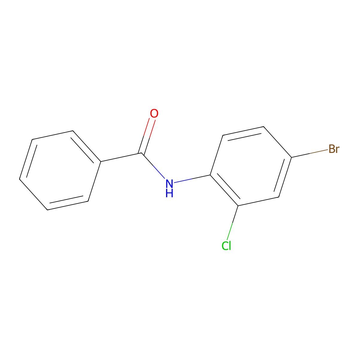 N-(4-bromo-2-chlorophenyl)benzamide molecular structure, CAS 214545-87-6