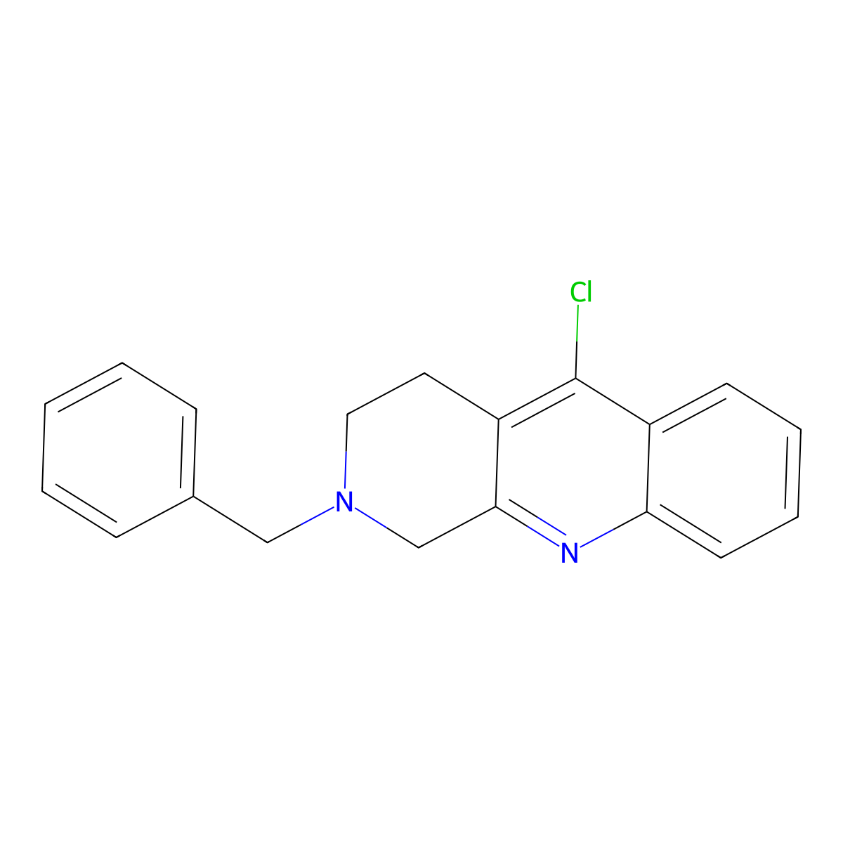 2-Benzyl-5-chloro-1,2,3,4-tetrahydrobenzo[b][1,7]naphthyridine molecular structure, CAS 214551-70-9