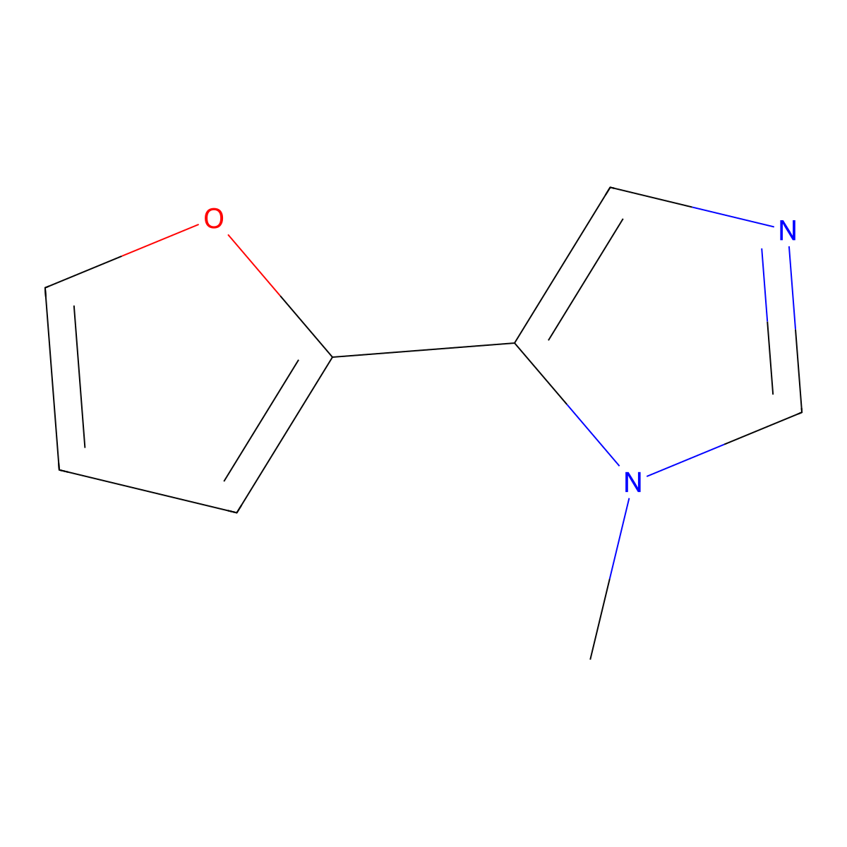 5-(furan-2-yl)-1-methyl-1H-imidazole molecular structure, CAS 214553-52-3