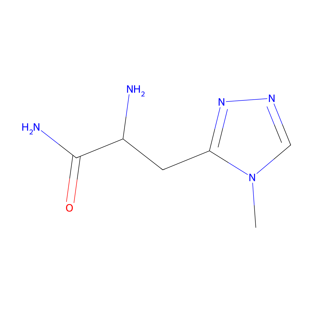 2-amino-3-(4-methyl-4H-1,2,4-triazol-3-yl)propanamide molecular structure, CAS 2145545-84-0