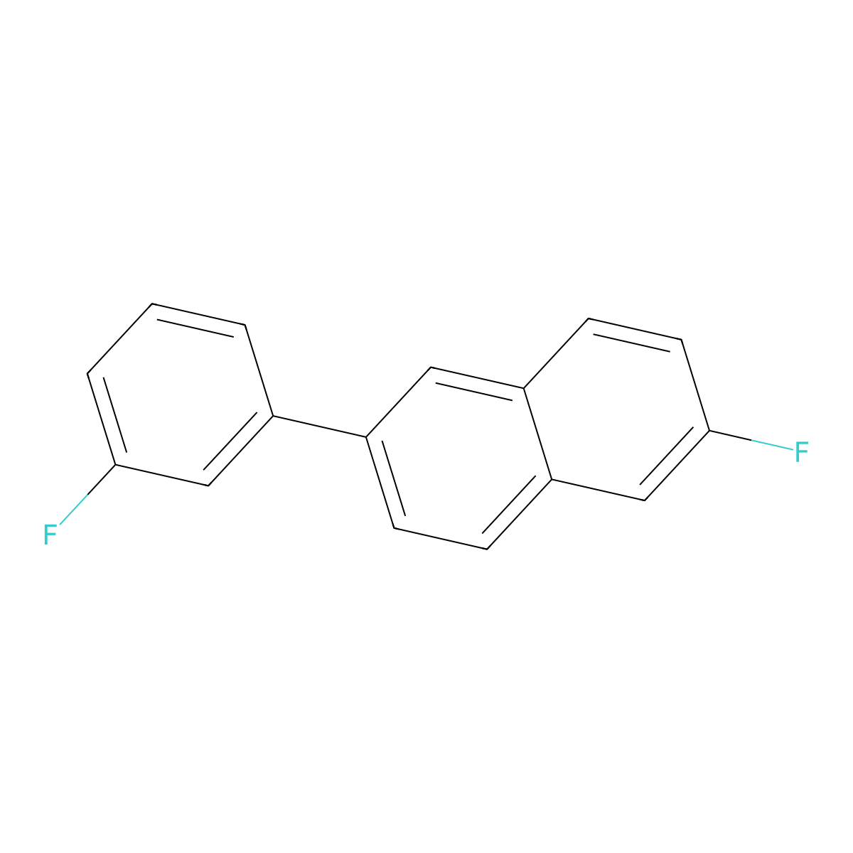 6-Fluoro-2-(3-fluorophenyl)naphthalene molecular structure, CAS 214557-42-3
