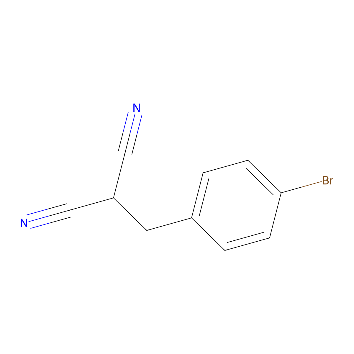 4-Bromobenzylmalononitrile molecular structure, CAS 21456-03-1
