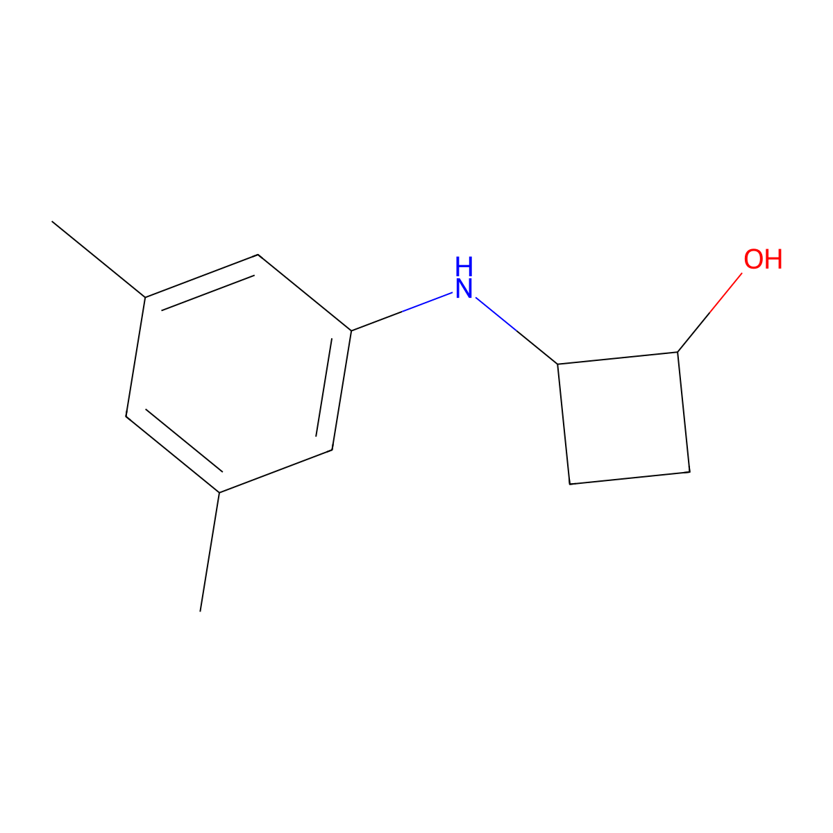 2-[(3,5-Dimethylphenyl)amino]cyclobutan-1-ol molecular structure, CAS 2145705-11-7