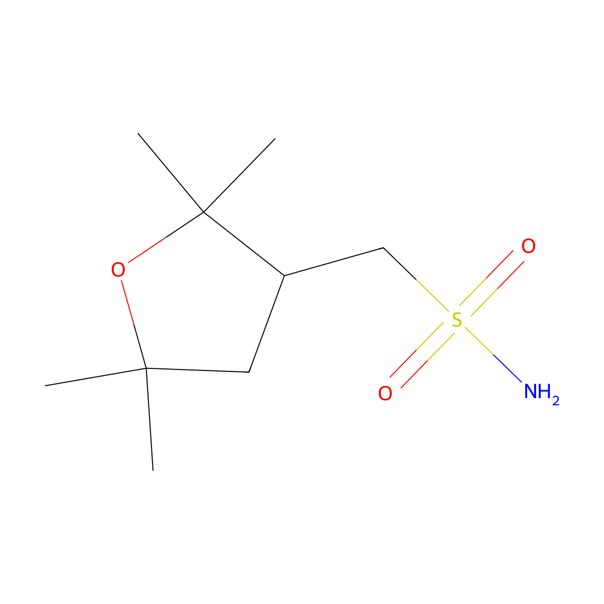 (2,2,5,5-Tetramethyloxolan-3-yl)methanesulfonamide molecular structure, CAS 2145767-94-6