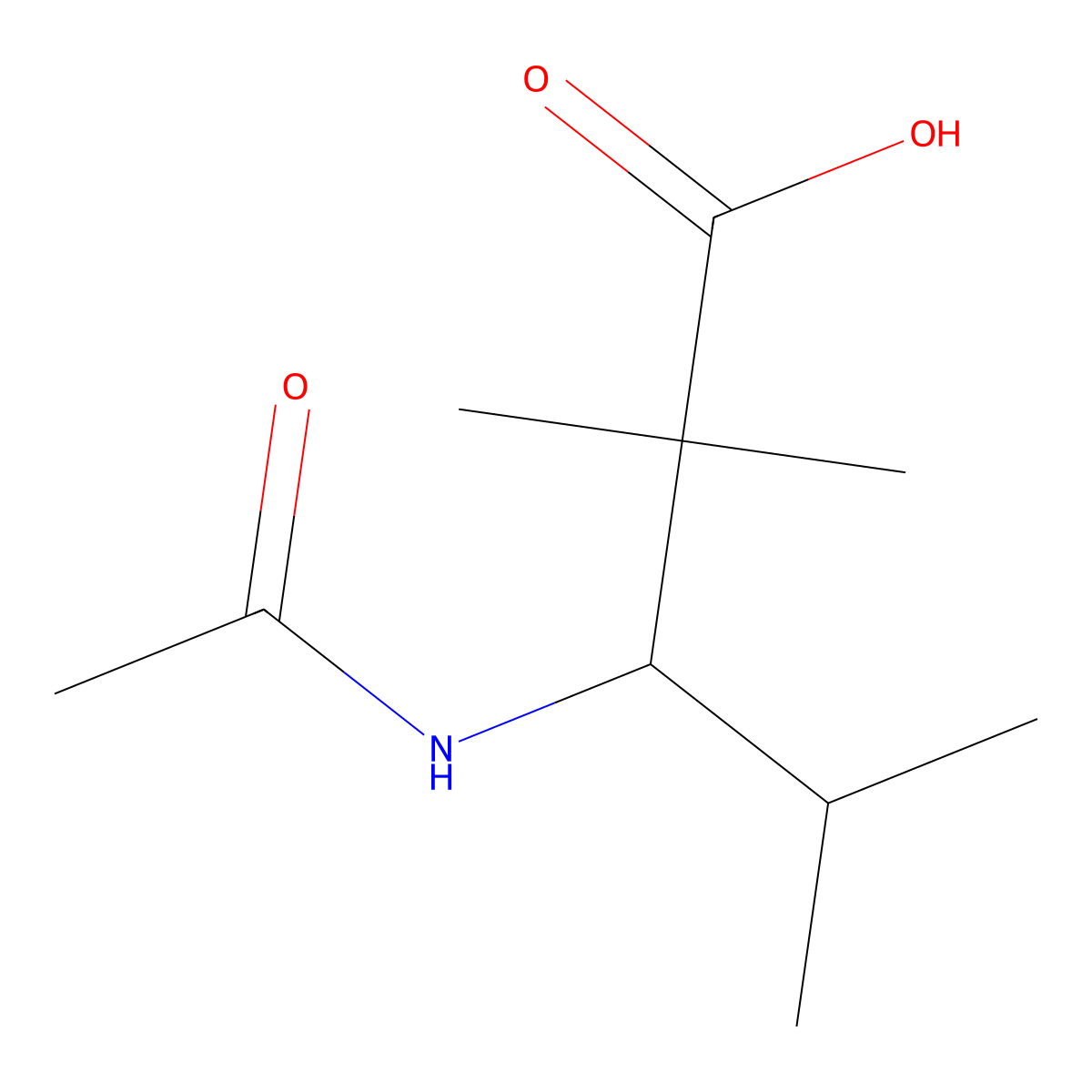 3-Acetamido-2,2,4-trimethylpentanoic acid molecular structure, CAS 2145846-39-3