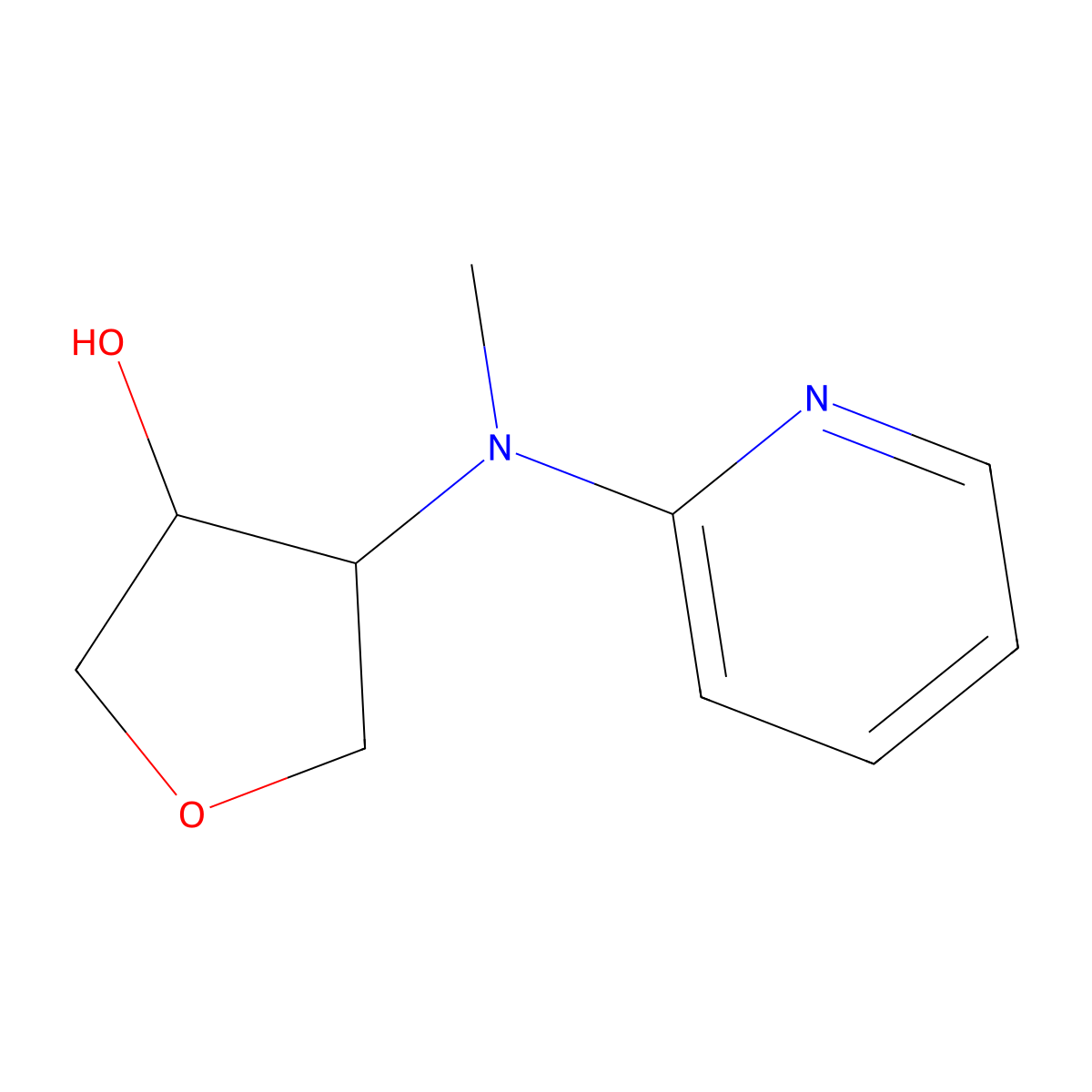 4-[Methyl(pyridin-2-yl)amino]oxolan-3-ol molecular structure, CAS 2145926-41-4