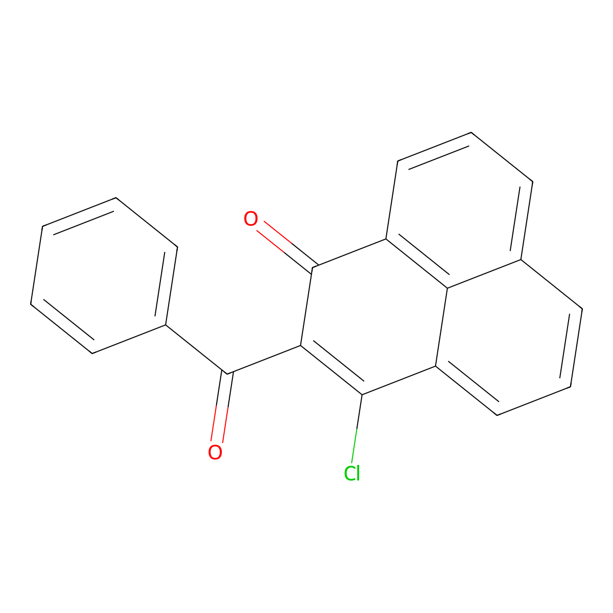 2-benzoyl-3-chloro-1H-phenalen-1-one molecular structure, CAS 214597-35-0