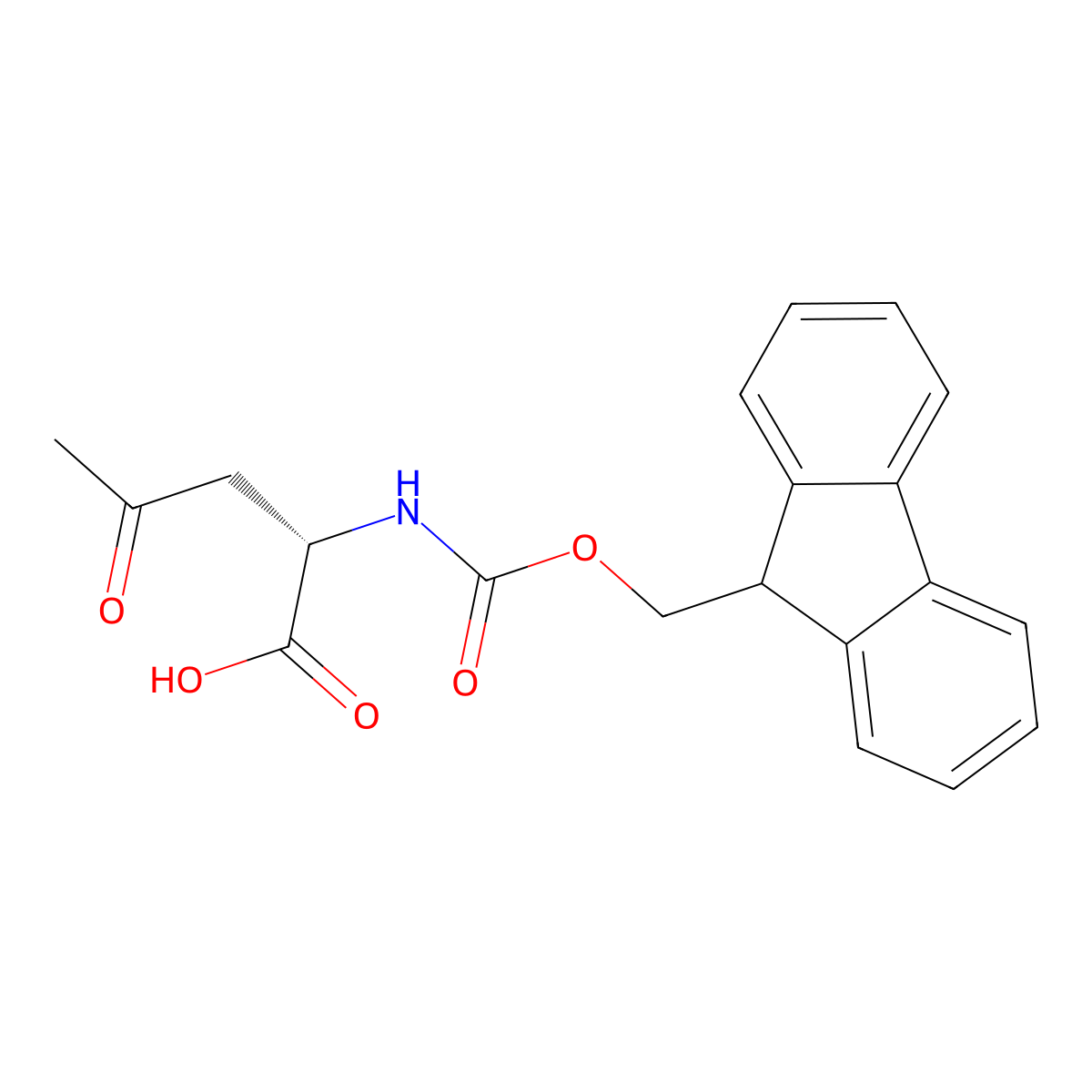 (2S)-2-({[(9H-fluoren-9-yl)methoxy]carbonyl}amino)-4-oxopentanoic acid molecular structure, CAS 214598-61-5
