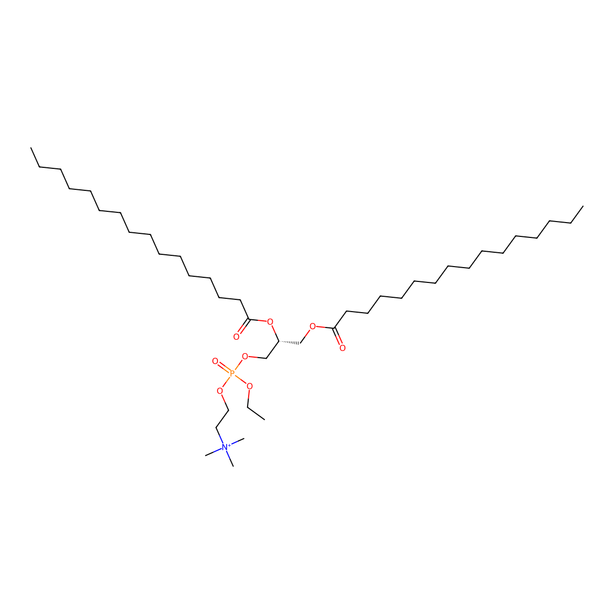 1,2-Dipalmitoyl-sn-glycero-3-ethylphosphocholine molecular structure, CAS 214599-00-5