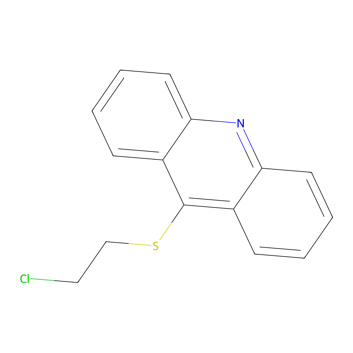 9-[(2-Chloroethyl)sulfanyl]acridine molecular structure, CAS 214599-51-6