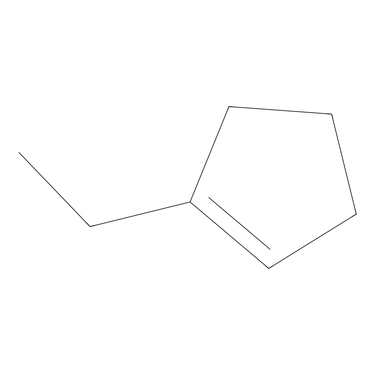 1-Ethylcyclopentene molecular structure, CAS 2146-38-5