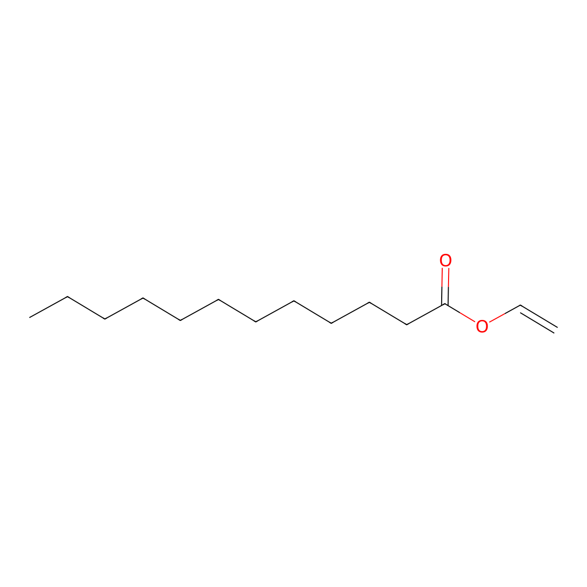 Vinyl laurate molecular structure, CAS 2146-71-6