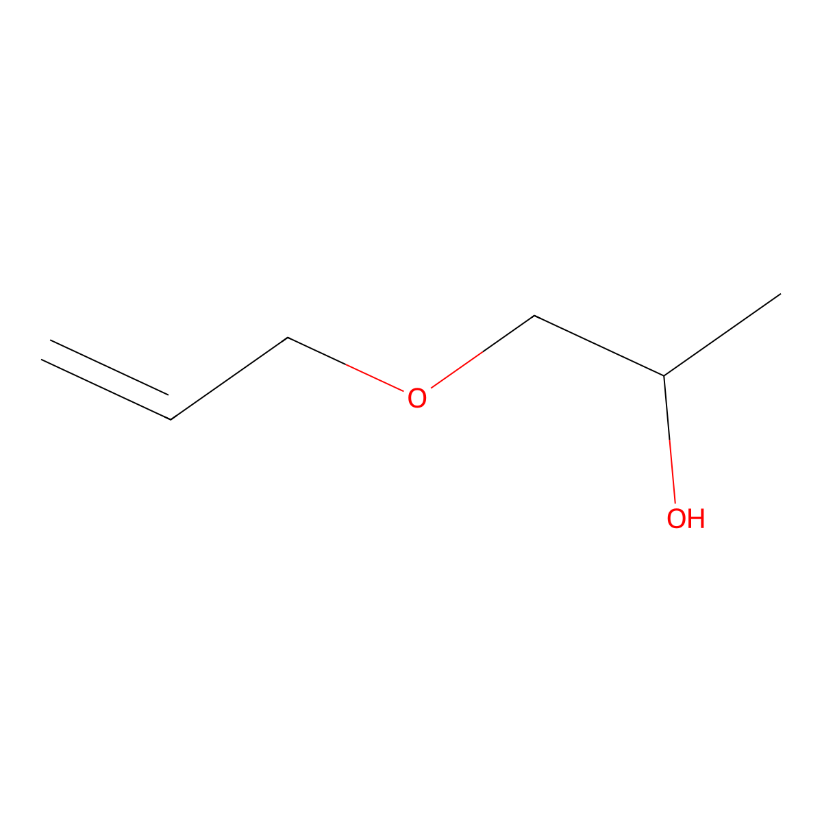 2-Propanol, 1-(2-propenyloxy)- molecular structure, CAS 21460-36-6
