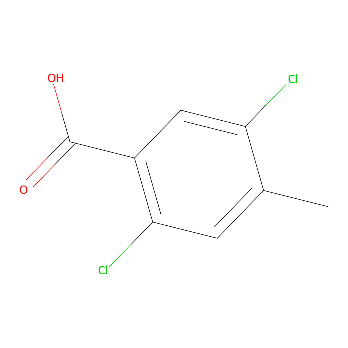 2,5-Dichloro-4-methylbenzoic acid molecular structure, CAS 21460-88-8