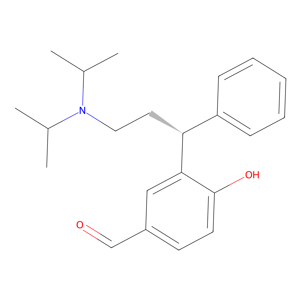 (R)-N,N-diisopropyl-3-(5-formyl-2-hydroxyphenyl)-3-phenylpropanamine molecular structure, CAS 214601-12-4