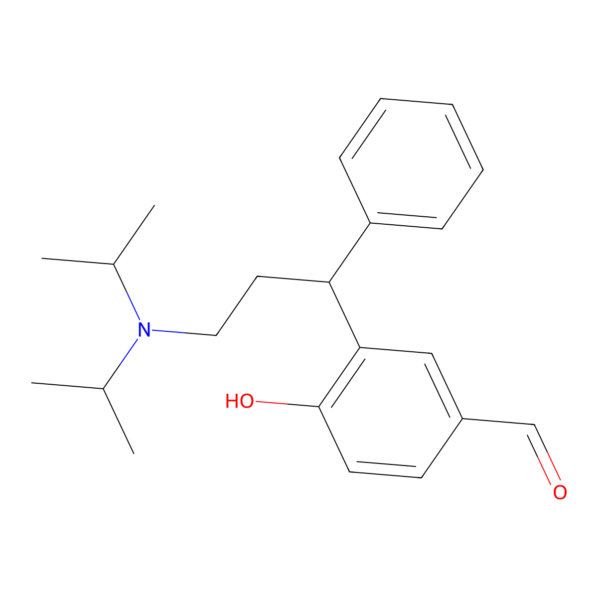 3-(3-(Diisopropylamino)-1-phenylpropyl)-4-hydroxybenzaldehyde molecular structure, CAS 214601-15-7