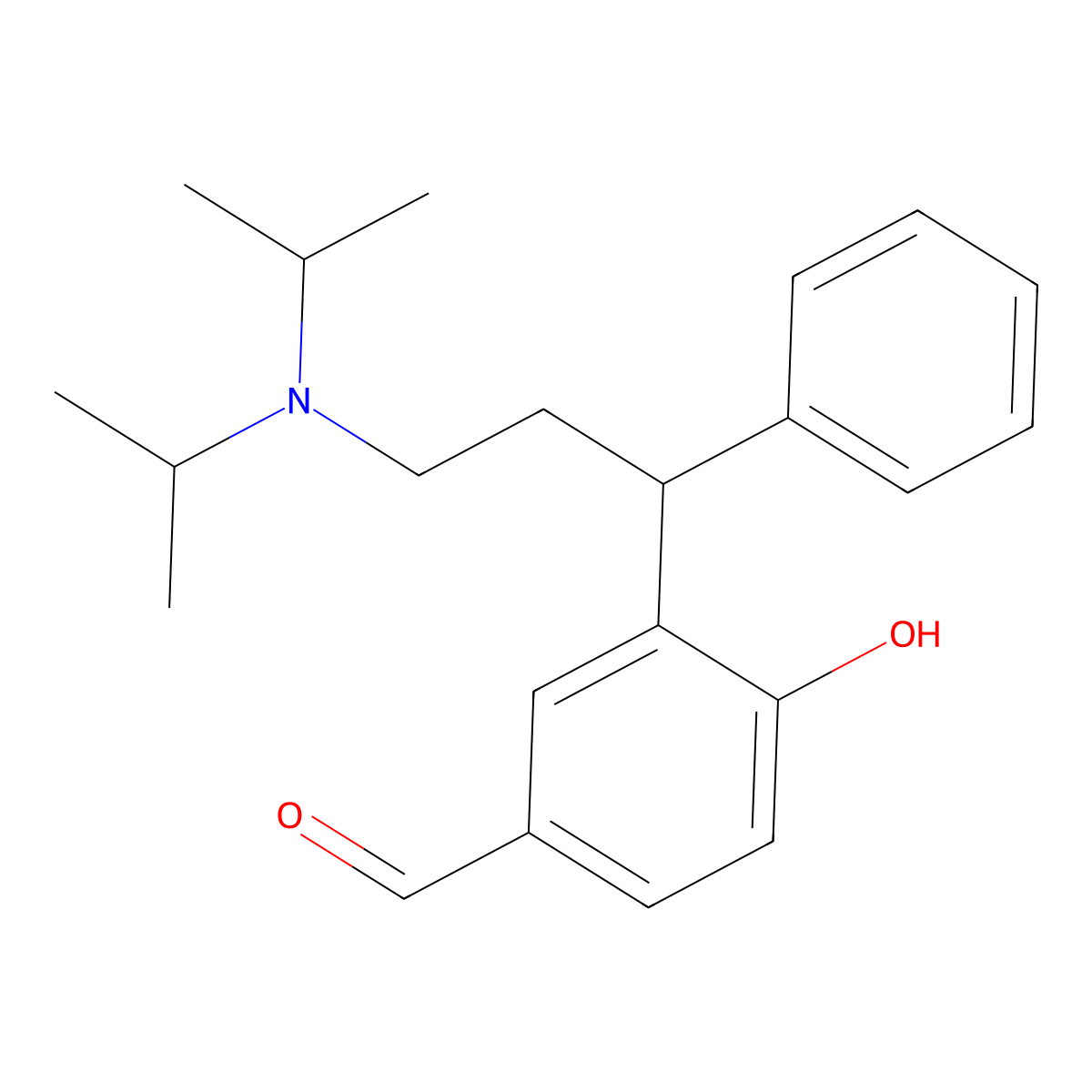 3-(3-(Diisopropylamino)-1-phenylpropyl)-4-hydroxybenzaldehyde molecular structure, CAS 214601-15-7