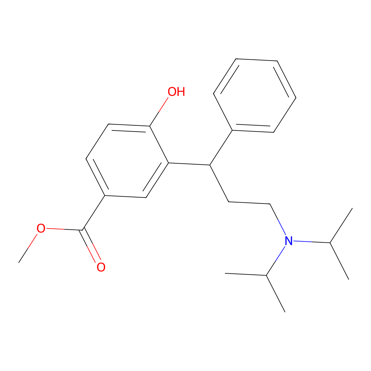 N,N-Diisopropyl-3-[(5-methoxycarbonyl)-2-hydroxy)phenyl]-3-phenyl-propylamine molecular structure, CAS 214601-16-8