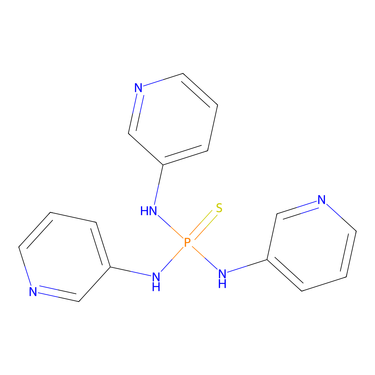 N,N',N"-Tris(3-pyridinyl) phosphorothioic triamide molecular structure, CAS 2146095-56-7