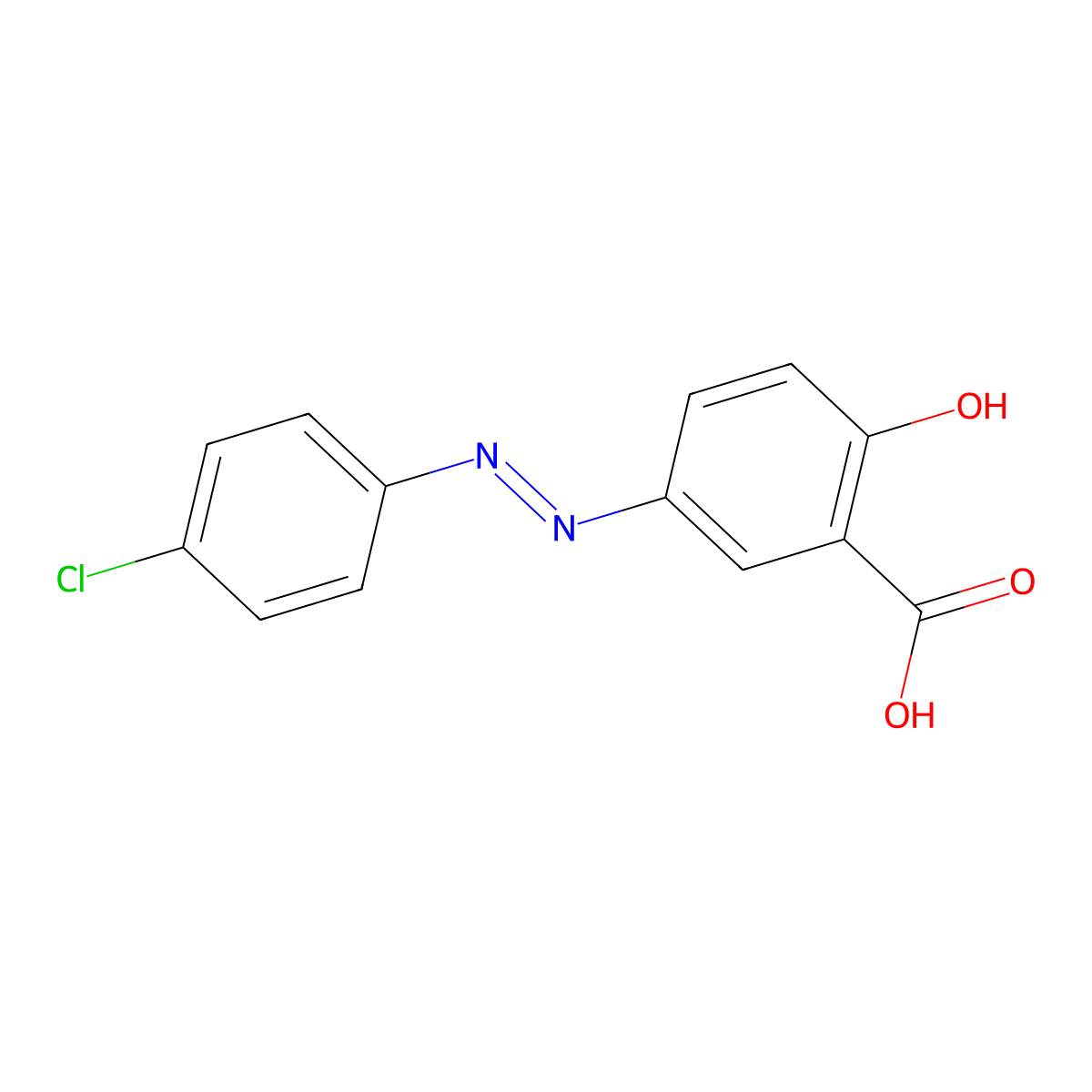 5-(2-(4-Chlorophenyl)diazenyl)-2-hydroxybenzoic acid molecular structure, CAS 21461-12-1