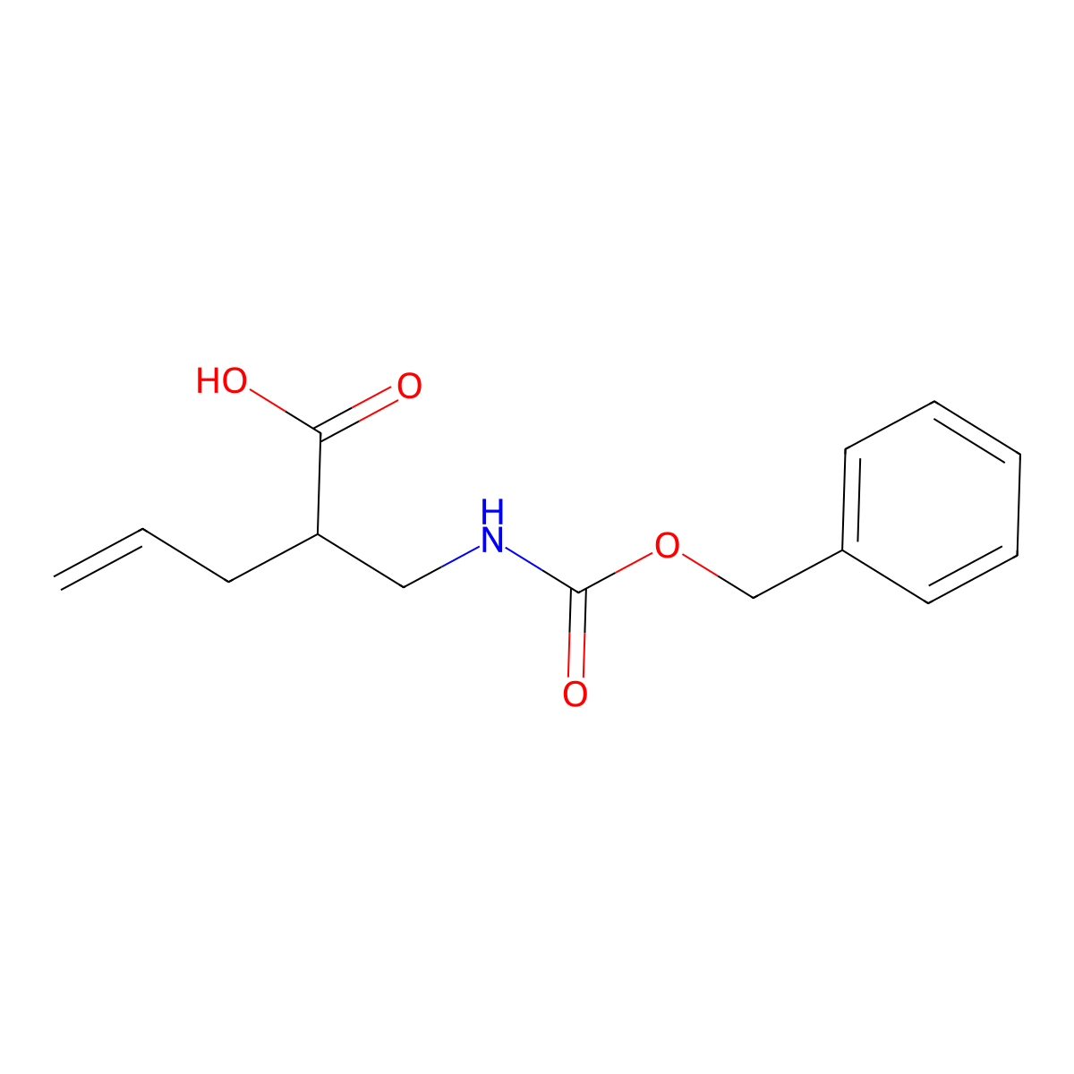 2-({[(Benzyloxy)carbonyl]amino}methyl)pent-4-enoic acid molecular structure, CAS 2146135-57-9
