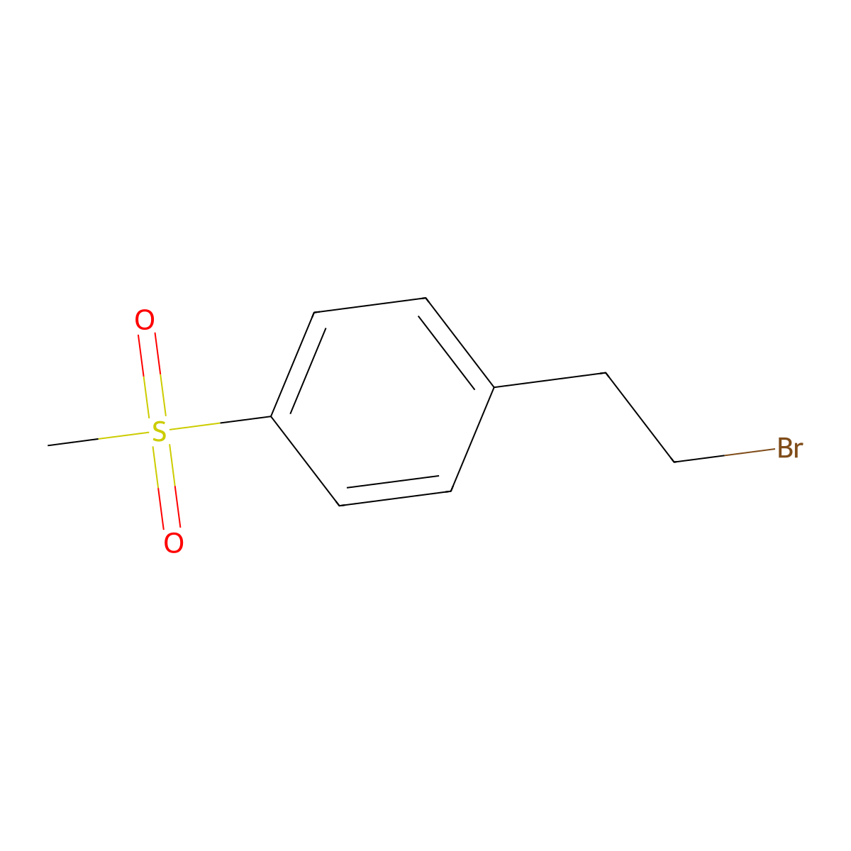 1-(2-Bromo-ethyl)-4-methanesulfonyl-benzene molecular structure, CAS 214614-62-7