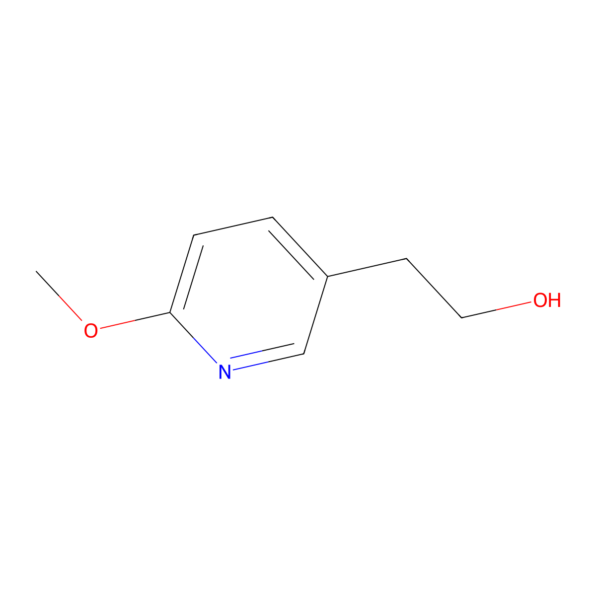 2-(6-Methoxypyridin-3-yl)ethan-1-ol molecular structure, CAS 214614-65-0