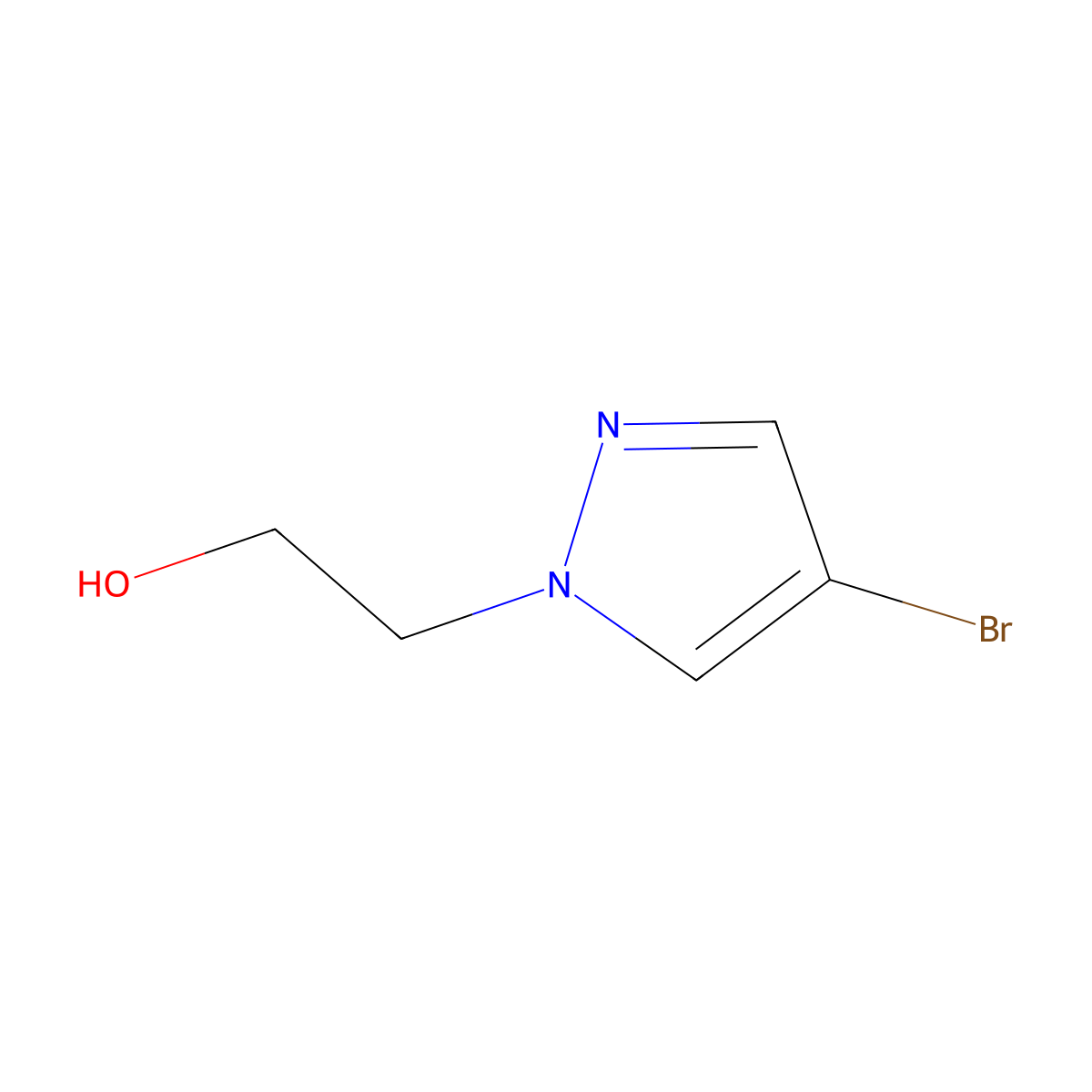 2-(4-Bromo-1H-pyrazol-1-yl)ethanol molecular structure, CAS 214614-81-0
