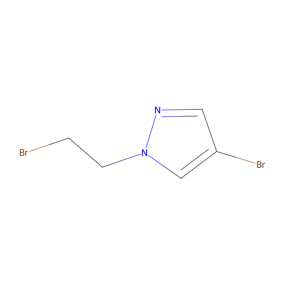 4-Bromo-1-(2-bromoethyl)-1H-pyrazole molecular structure, CAS 214614-82-1