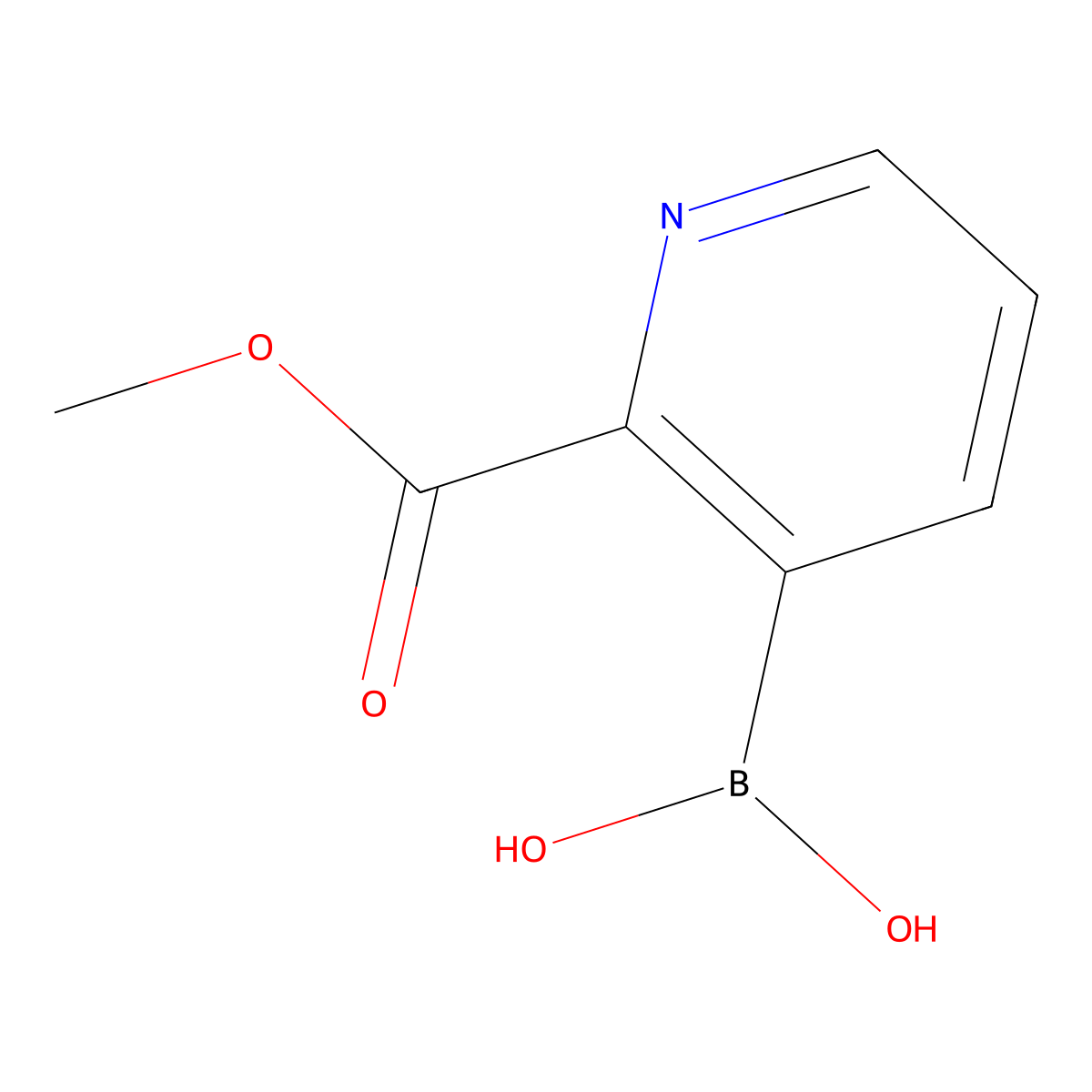 [2-(Methoxycarbonyl)pyridin-3-yl]boronic acid molecular structure, CAS 2146143-19-1