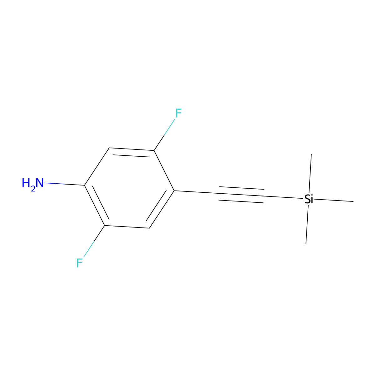 2,5-Difluoro-4-((trimethylsilyl)ethynyl)aniline molecular structure, CAS 2146146-59-8