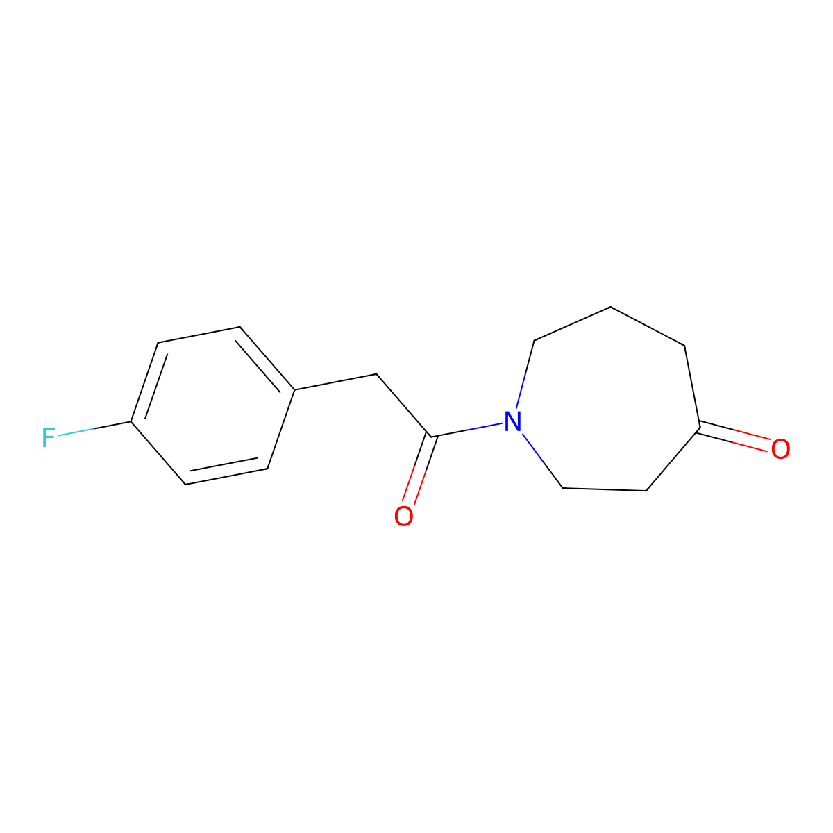 1-(2-(4-Fluorophenyl)acetyl)azepan-4-one molecular structure, CAS 214617-75-1
