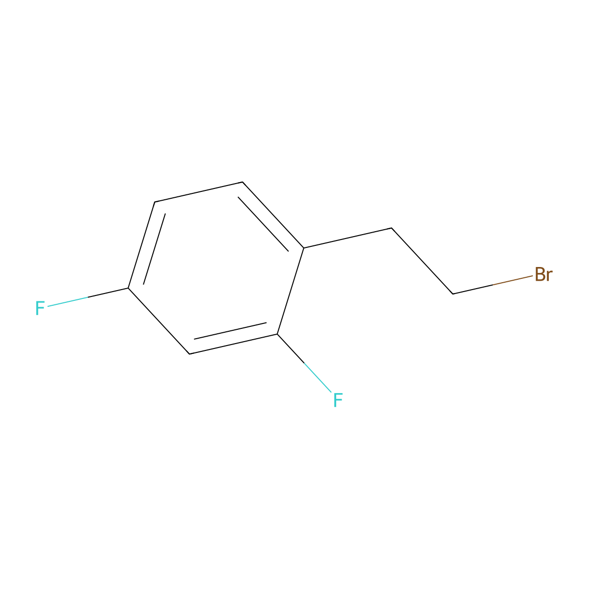 2,4-Difluorophenethyl bromide molecular structure, CAS 214618-54-9