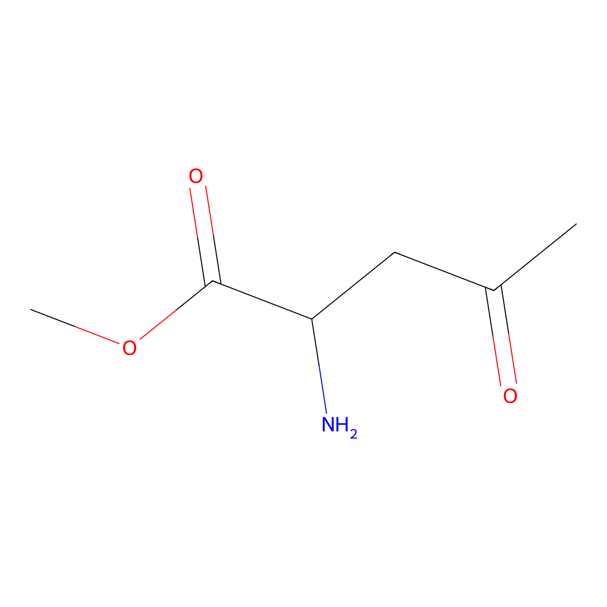 methyl (2S)-2-amino-4-oxopentanoate molecular structure, CAS 2146197-85-3