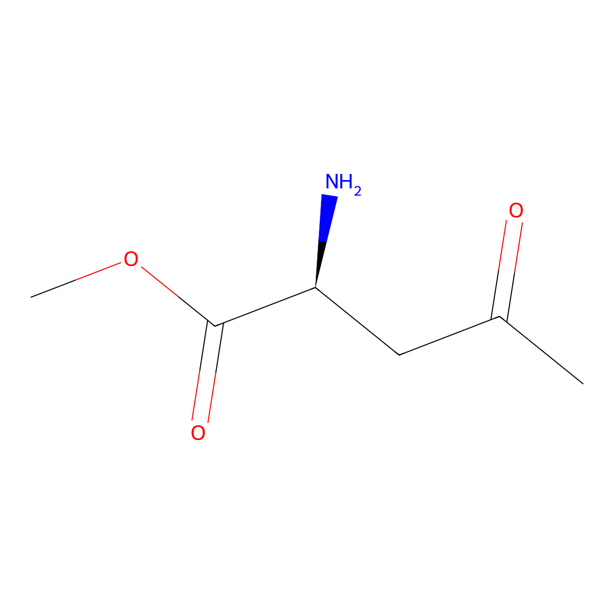 methyl (2S)-2-amino-4-oxopentanoate molecular structure, CAS 2146197-85-3