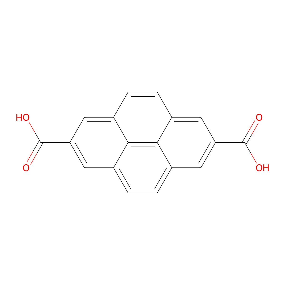 Pyrene-2,7-dicarboxylic acid molecular structure, CAS 214622-81-8