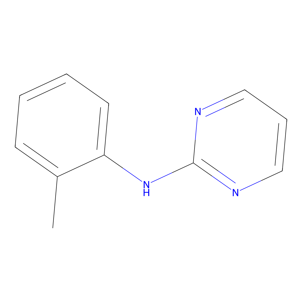 N-(2-methylphenyl)pyrimidin-2-amine molecular structure, CAS 214627-58-4