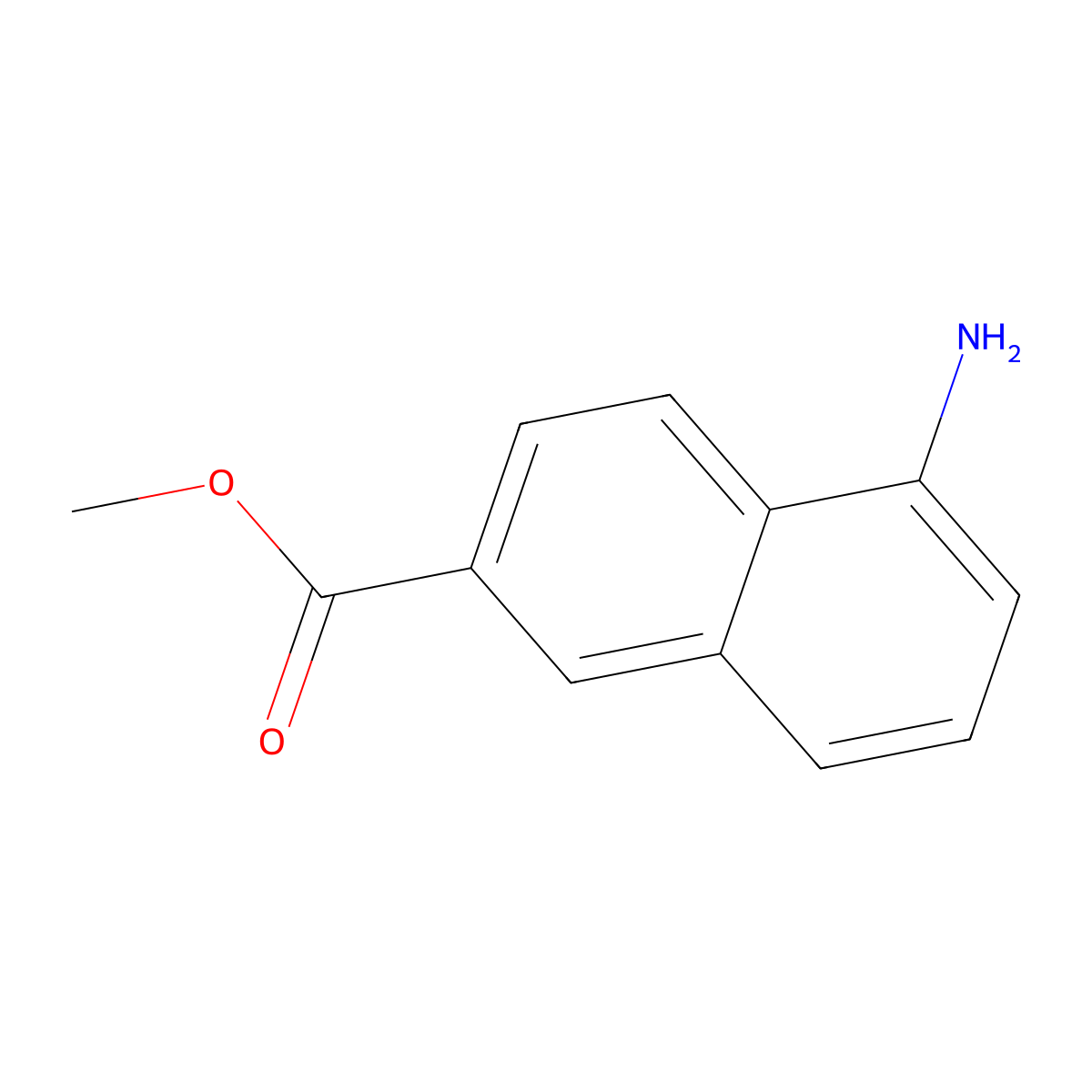Methyl 5-aminonaphthalene-2-carboxylate molecular structure, CAS 214628-89-4