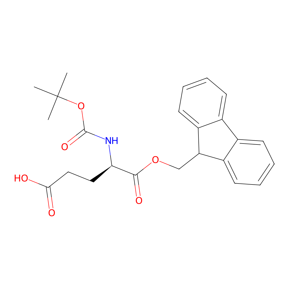 Boc-d-glu-ofm molecular structure, CAS 214630-10-1