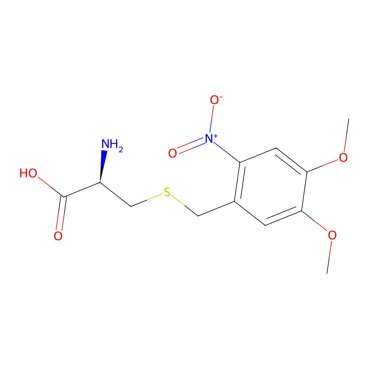 4,5-Dimethoxy-2-nitrobenzyl-L-cysteine molecular structure, CAS 214633-68-8