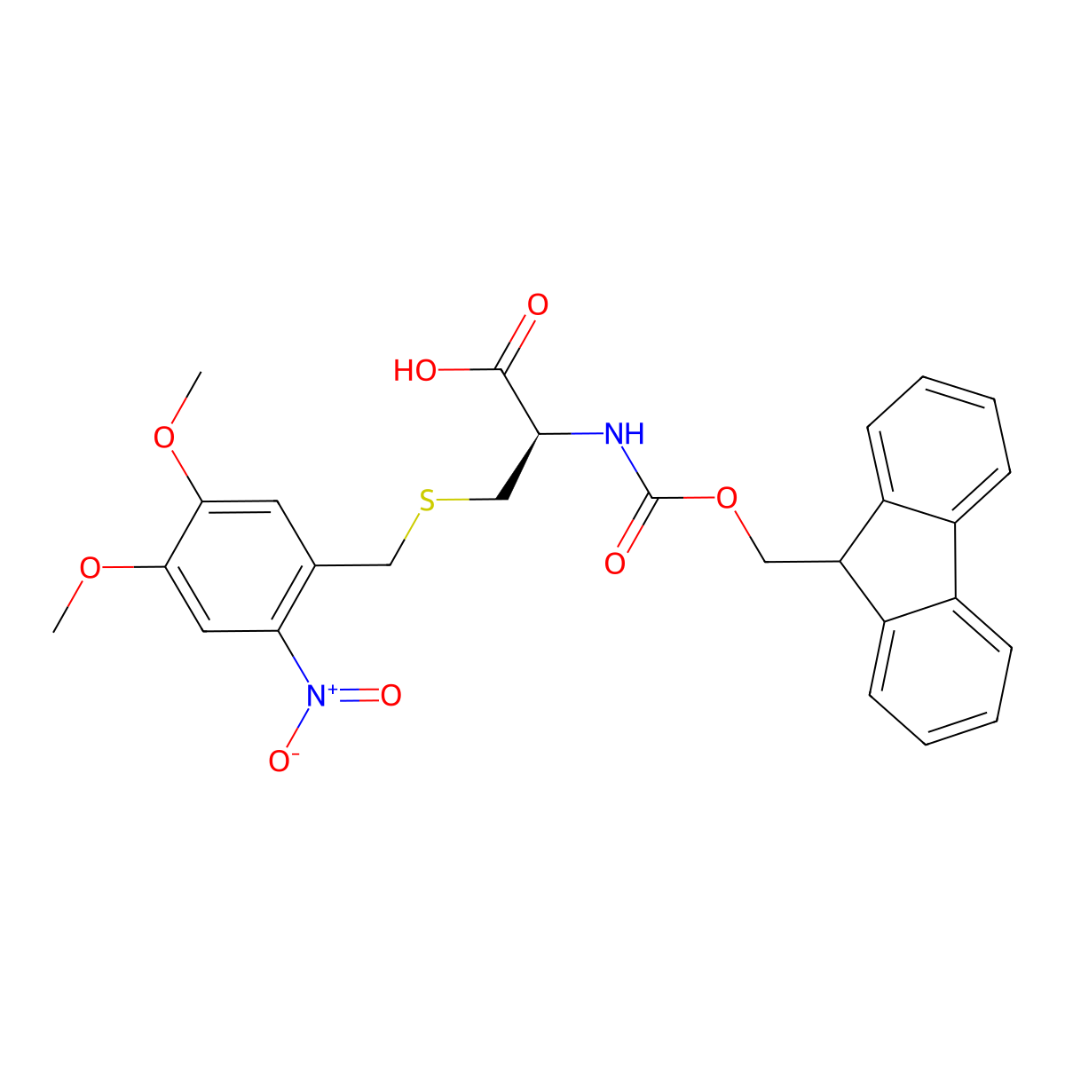 Fmoc-L-Cys(oNv)-OH molecular structure, CAS 214633-71-3